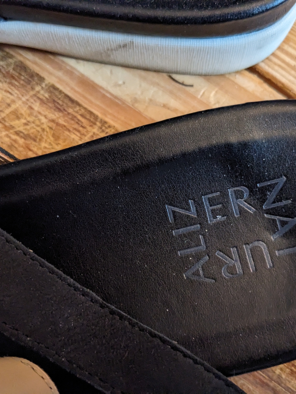 Naturalizer Black Crisscross Elastic Slingback Sandals - Picture 3 of 3